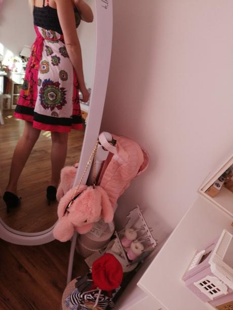 Pestré šaty potlač vtáky, h&m,s