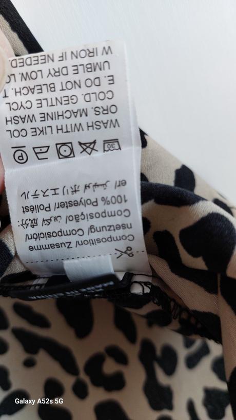 Leopardí top, shein, len opratý, xl