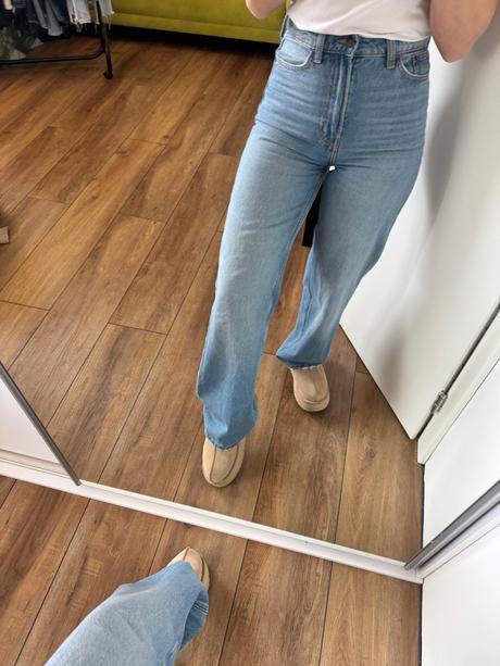 H&m široké rifle, h&m,xs