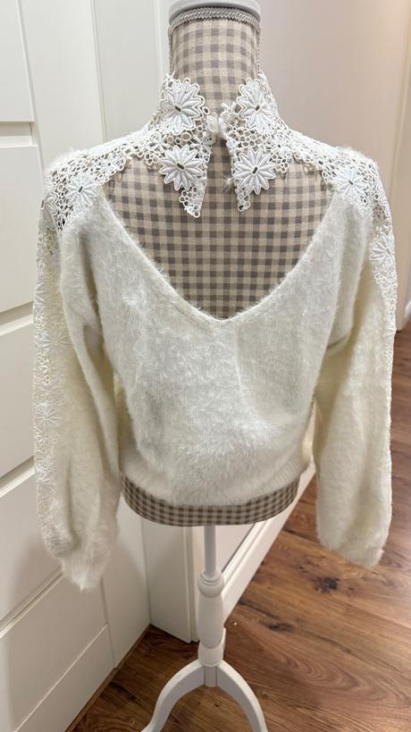 Sveter biely trendy, oblečený 1 x, m