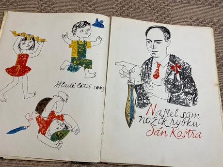 Stará kniha našiel som nožík rybku ján kostra 1963,