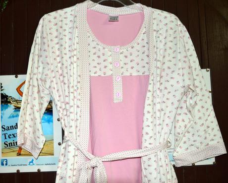 Dámska súprava župan a nočná košeľa, l / m / xl