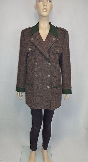 Luxusný vlnený krojový kabát, 42