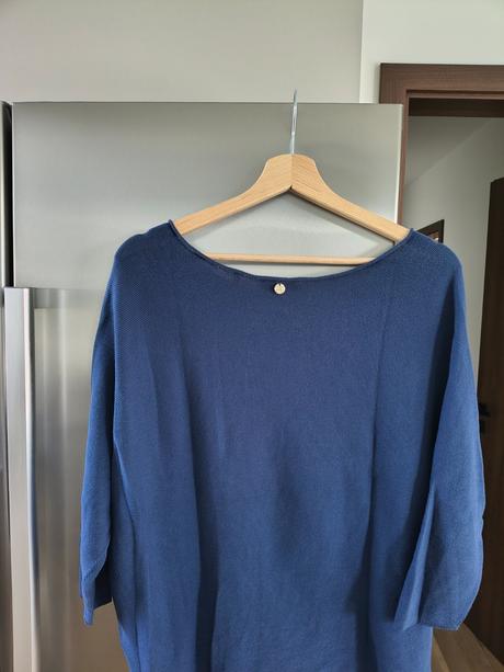 Rich&royal luxusný navy tmavo modrý voľný sveter, l