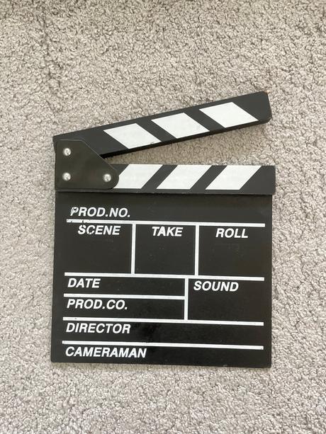 Filmová klapka (na svadobné fotenie), 