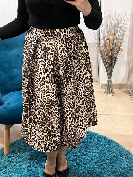 Dámska sukňa s leopardím vzorom, l / m / xl