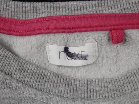 S nápisom prúžkovaná mikina next veľ. 11 r., next,146