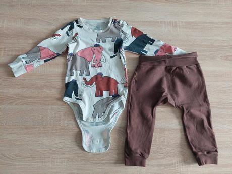 Body mamuti + handmade tepláky veľ.80, lindex,80