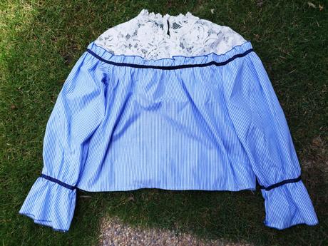 Blúzka s čipkou made in italy, m