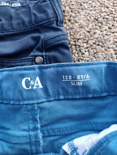 2 ks chlapčenské nohavice c&a slim, c&a,128