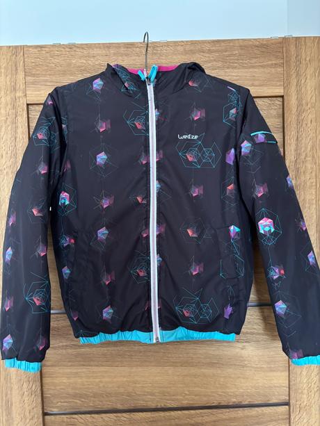 Dievčenská zimná vetrovka obojstranná, decathlon,146