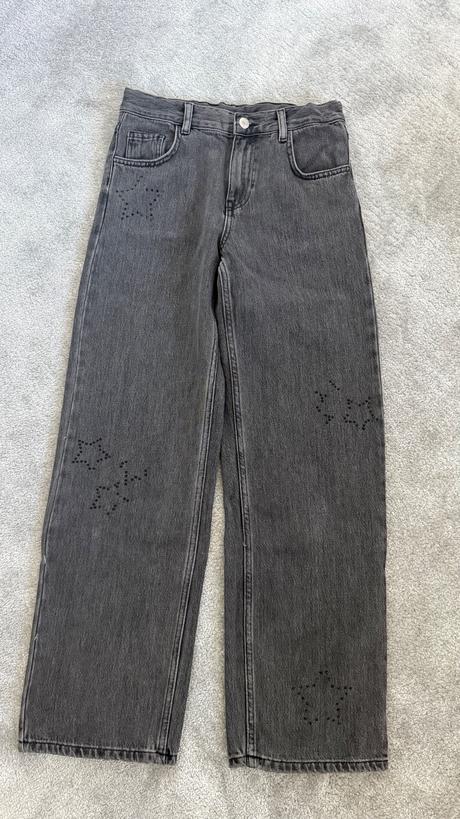 Wide leg džínsy s kamienkami zara 152-164, zara,152