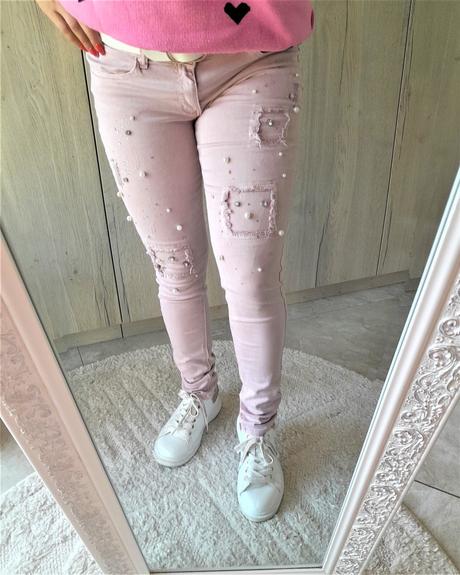 Ružové kamienkové rifle-m/l, m