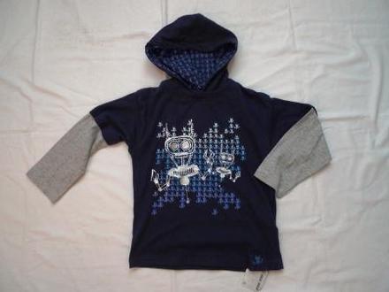 Tričko s kapucňou monster s visackou 104-110, rebel,104