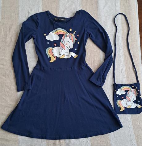 Šaty jednorožec 128/134, bonprix,128