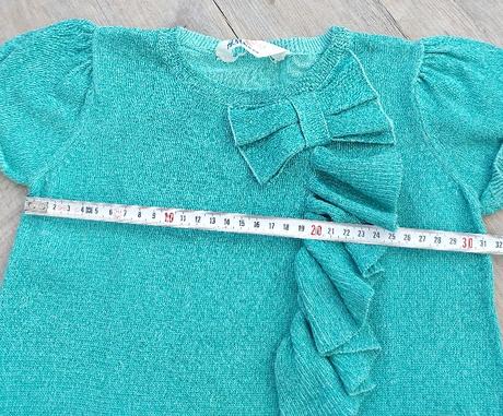 Pletené tyrkysové šaty, h&m,122