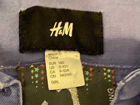 Riflová bundička, h&m,140
