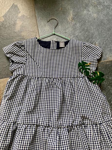 Krasne letné kockovane saty zn.little kids nove, pepco,122