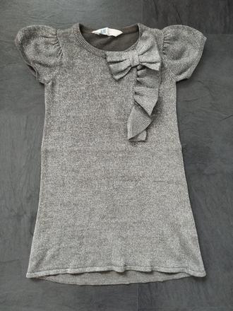 Strieborne saty 5-6r, h&m,116