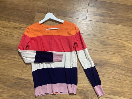 Farebný svetrík/orandžový/červený, m