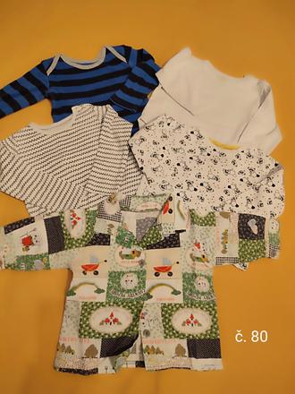 Balíček oblečenia č.80 tričká a teplákové súpravy, 68–80