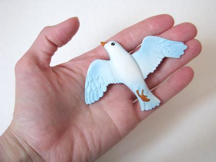 Dekoračný vták - čajka,