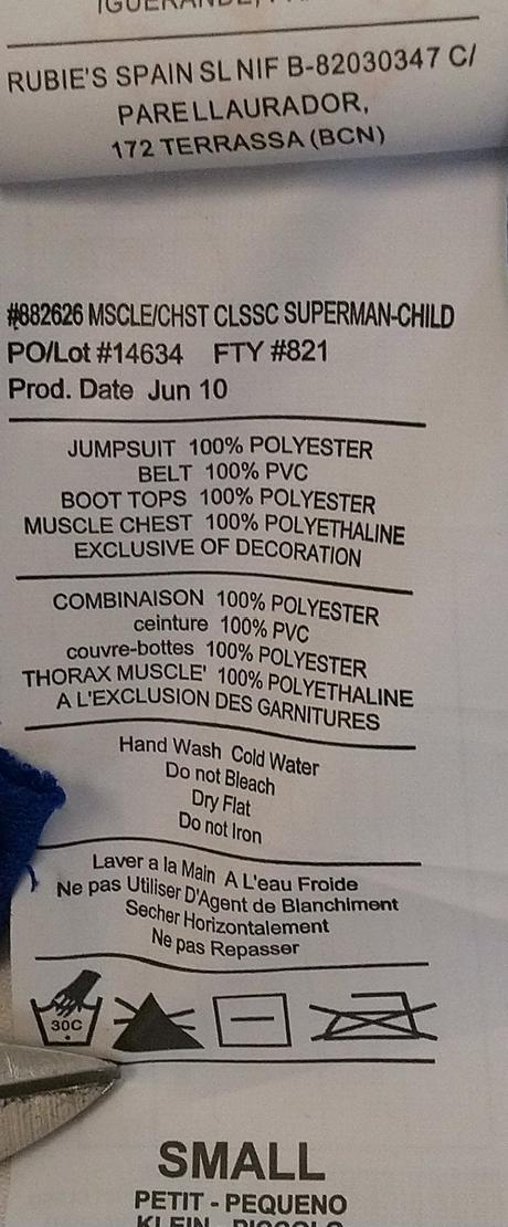 Kostým superman, rubies, 4-7 r, 104-122,