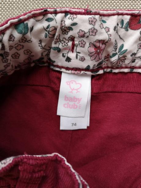 Mencestrove nohavice zn. baby club, baby club,74