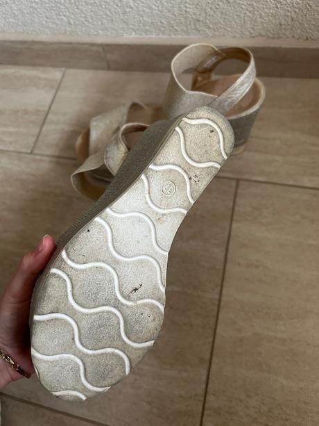 Kožené sandále na platforme -37, 37