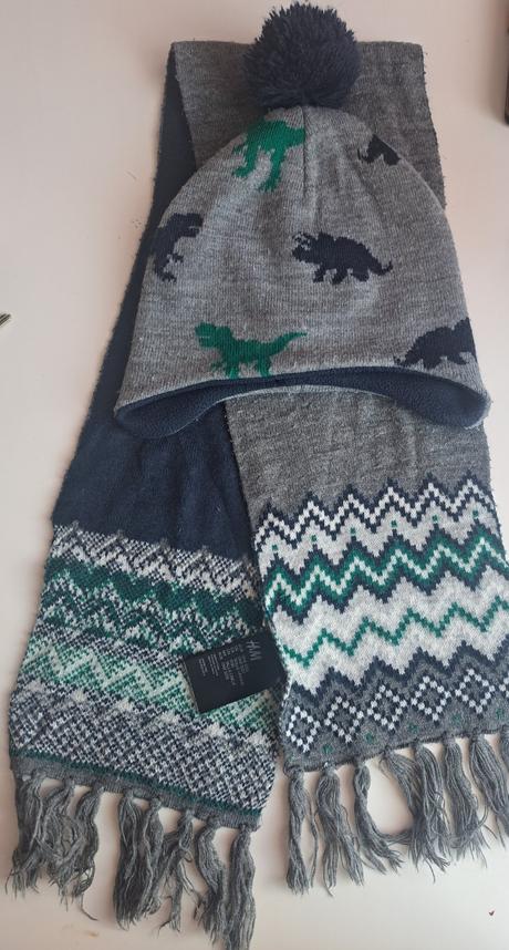 Zimný set čiapka + obojstranný šál hm, h&m,92