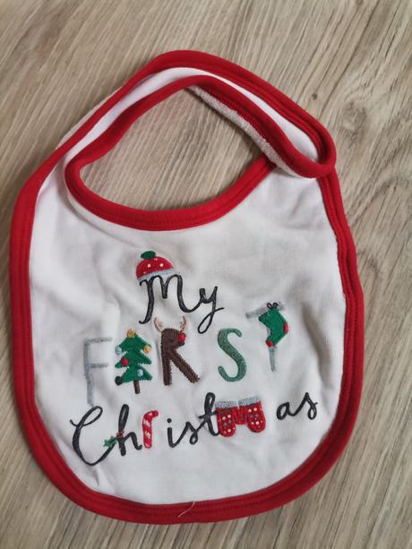 Vianočné dupačky + 2 podbradníky, f&f,56