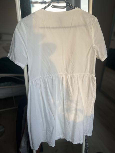 H&m biele saty kratke letne volny strih, h&m,s