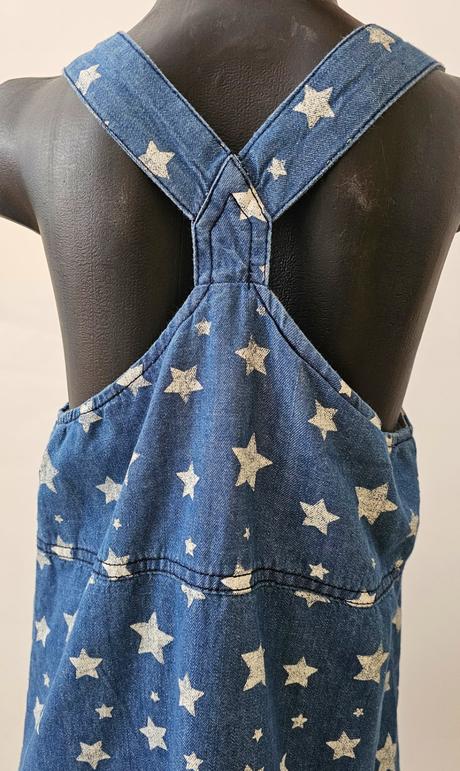 Rifľové šaty s hviezdičkami, bonprix,134