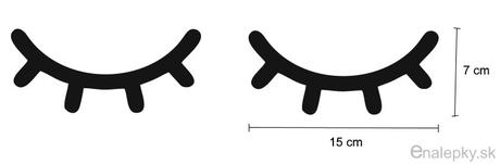 Nálepky na stenu - spiace očká,