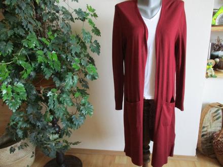 Dlhý tehlovo červený sveter, m