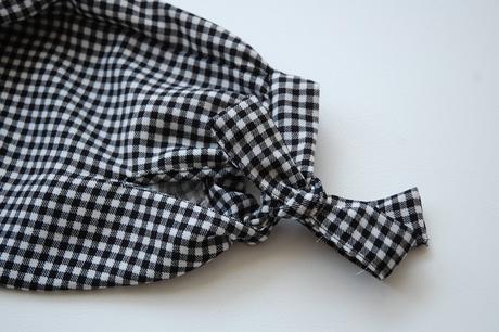 Čierno-biele gingham šaty, h&m,l