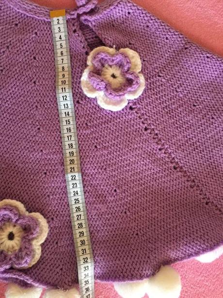 Dievčenské pončo s čiapkou, 98