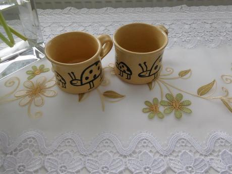 Hrnček keramický 2 kusy-lienka, 