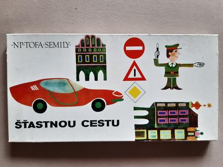 Retro stolná hra šťastnú cestu,