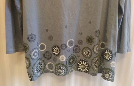 Modrý elastický top, rolák, vzor, bonprix,xxl/xxxl, bonprix,xxxl