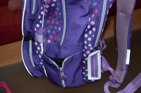 Školská taška topgal fialová s lienkou, 