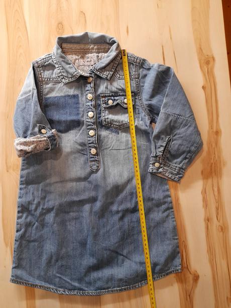 Košeľové riflové šaty, next,104