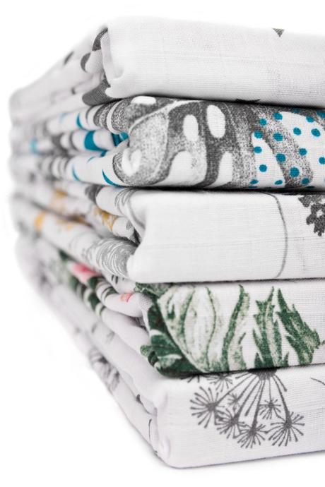 Sensillo mušelínová plienka lístie 120x120cm, 