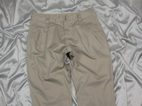 Luxusné béžové nohavice, 38
