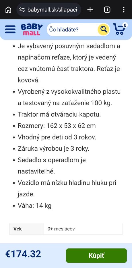 Šlapací traktor,