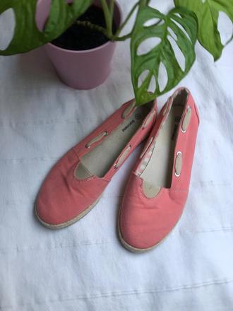 Oranžové mokasíny/ lososové espadrilky, graceland,40