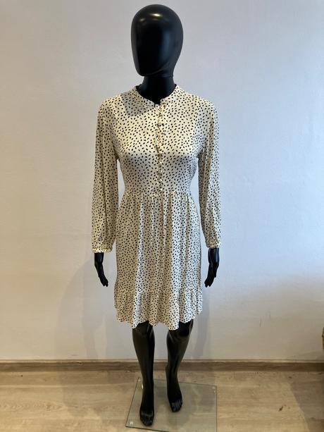 Dámske vzorované šaty maslovo čierne mango (m), mango,m