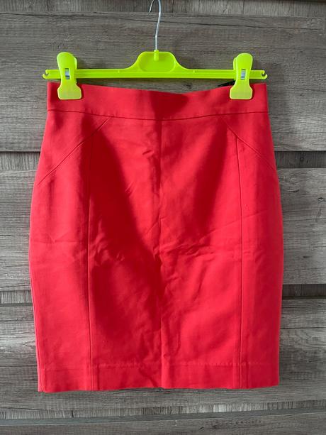 Červená sukňa h&m, h&m,m