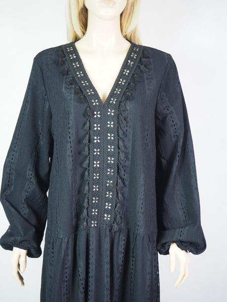 Kvalitné čierne boohoo šaty, xl