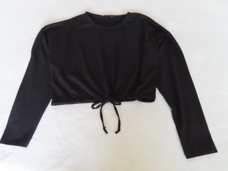 Čierny croptop fischerfield, veľ.l, l